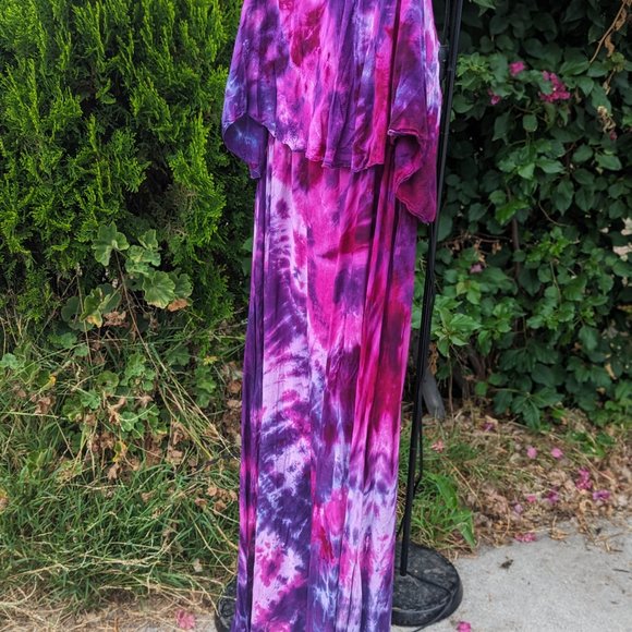 Beautiful Hand Dyed Maxi Dress NWOT sz 2x - Picture 3 of 5